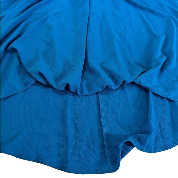 The Line of Style Blue Batwing Sleeve Collar Tie Back Size Small - Picture 4 of 17